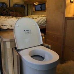 Shungite Van Build - pullout  composting toilet 