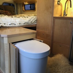 Shungite Van Build - pullout  composting toilet 